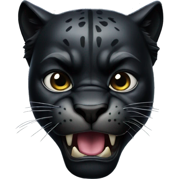 Black panther animal, full body, angry  emoji