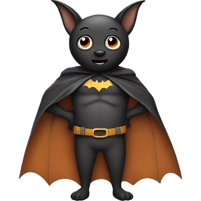 Bat wearing cape emoji