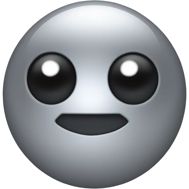 Metal cute black eyes Kirby ball driving on 4 car wheels emoji
