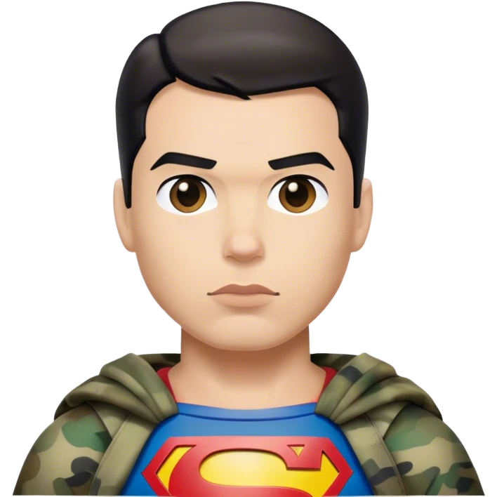 Superman in camouflage emoji