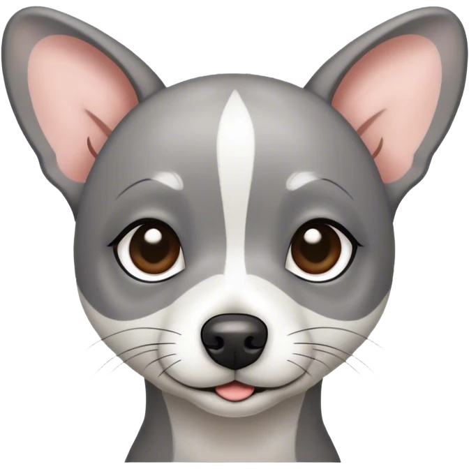 Gray rat terrier dog  emoji