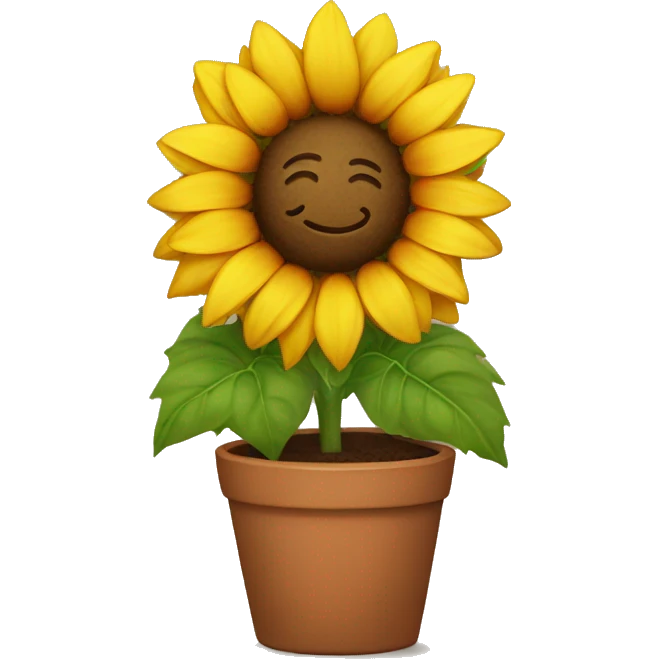 Sunflowers in a pot emoji