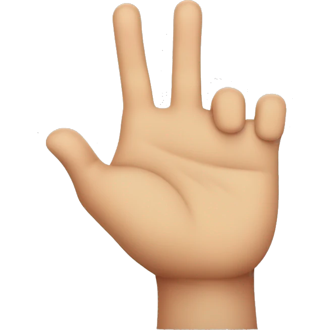 A hand with a single really fat finger emoji