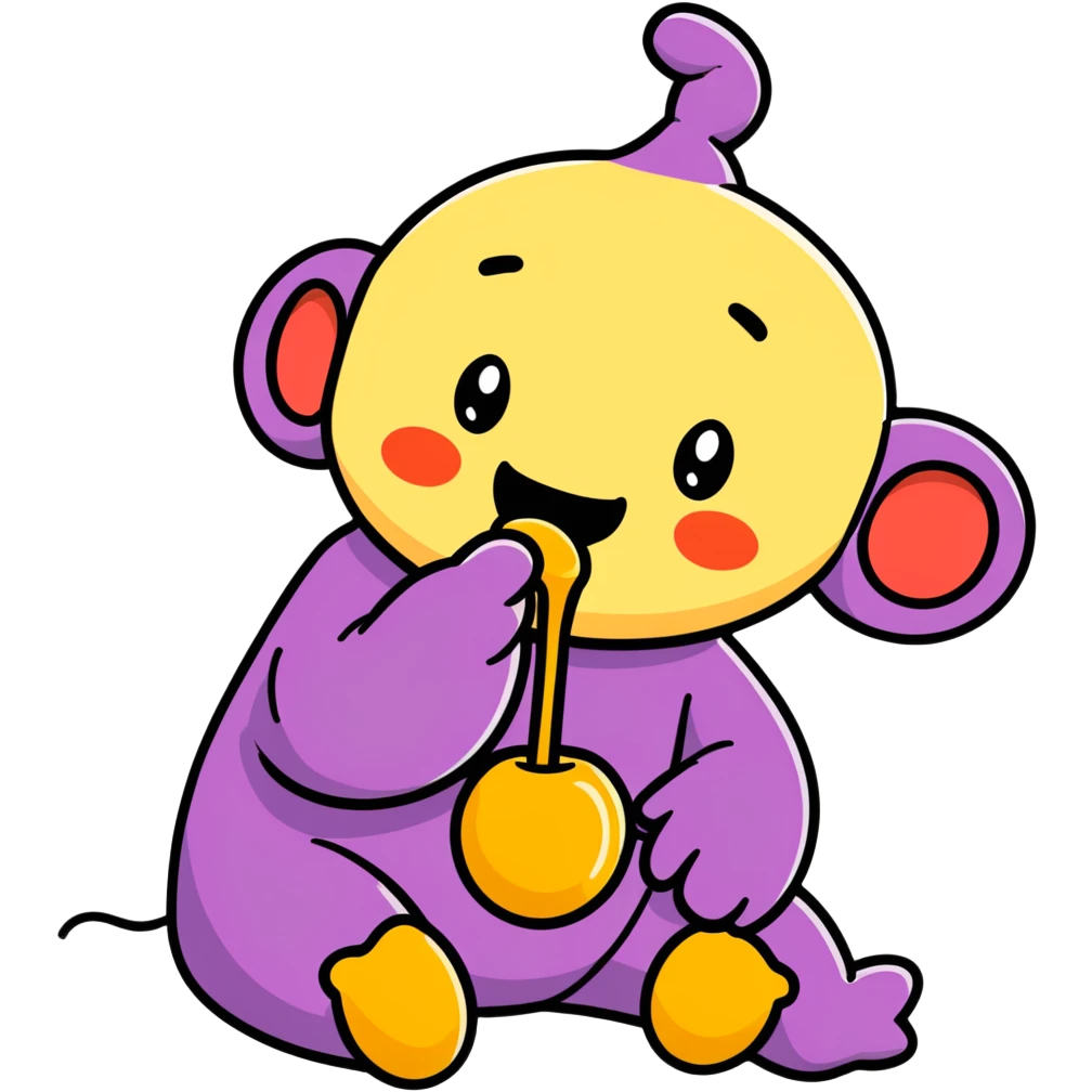 Teletubbie eating  emoji