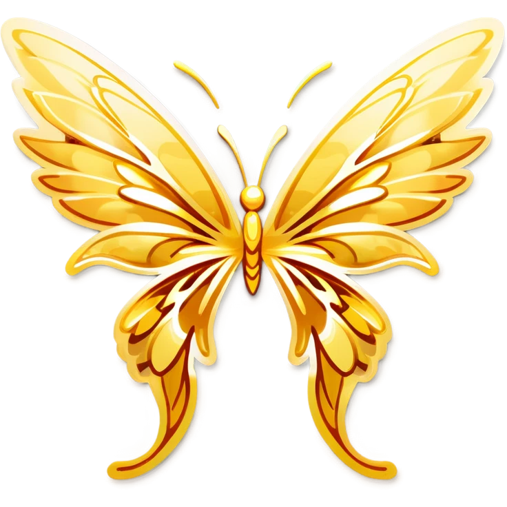 Golden fairy wings emoji