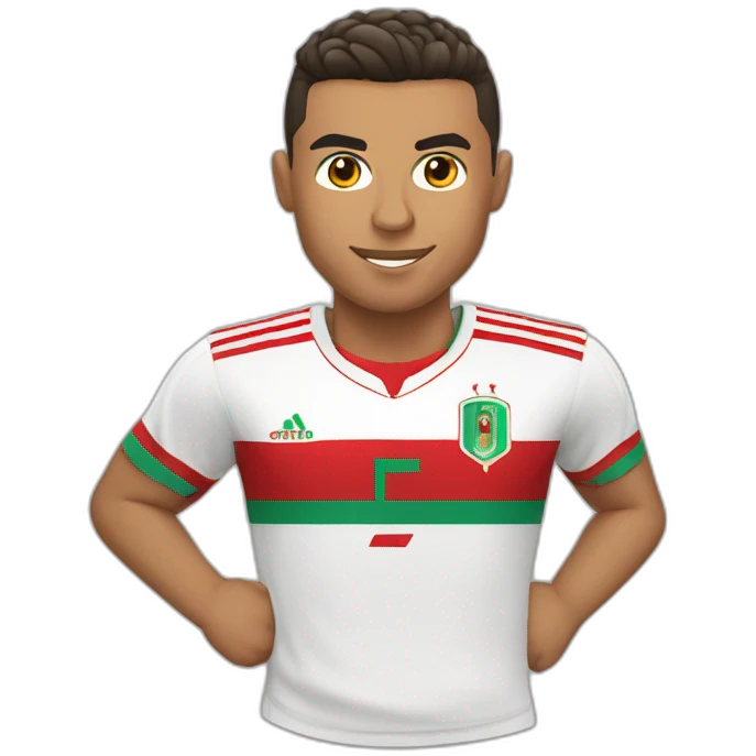 Ronaldo avec un maillot du maroc emoji