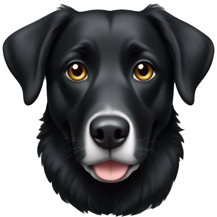 black lab mixed with border collie (fully black) emoji