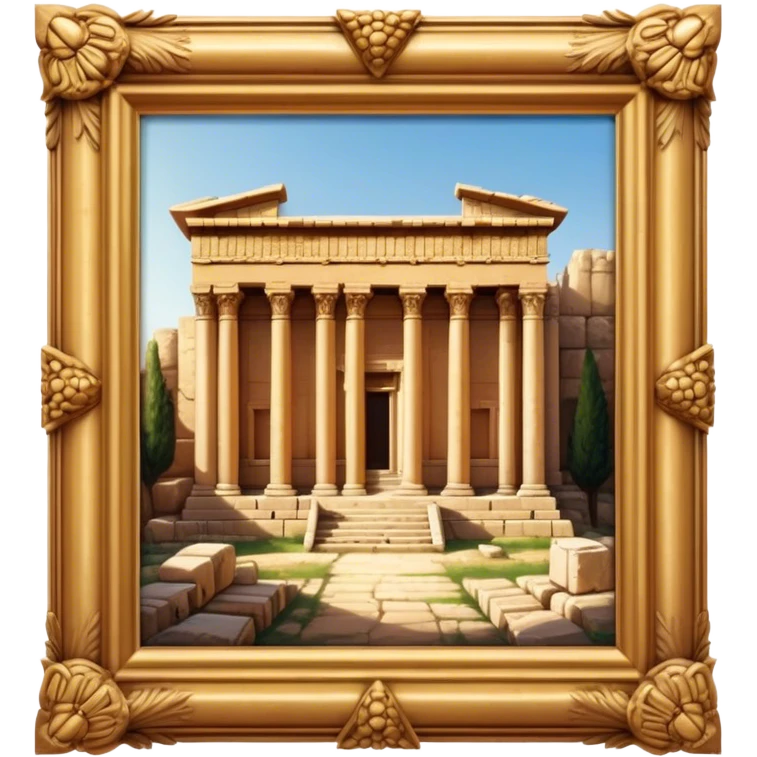 Baalbek temple – Cinematic Realistic Baalbek Temple, depicted as an ancient Roman temple complex with towering columns and intricately carved stone details, bathed in golden sunlight and dramatic shadows that evoke timeless historical grandeur. emoji