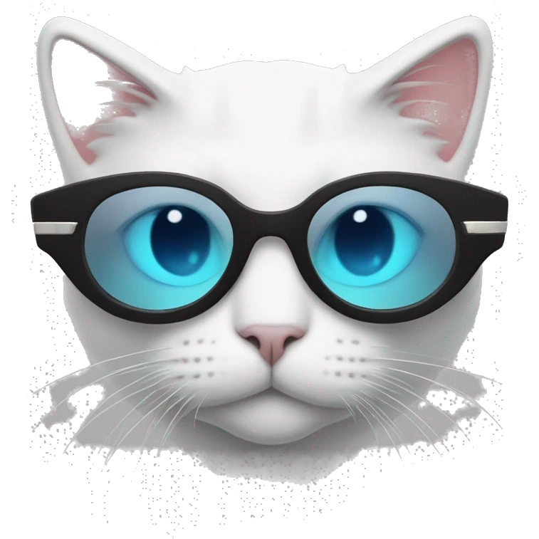 white cat eye sunglasses no face  emoji