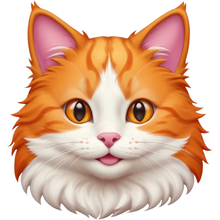 Cute orange cat smiling emoji