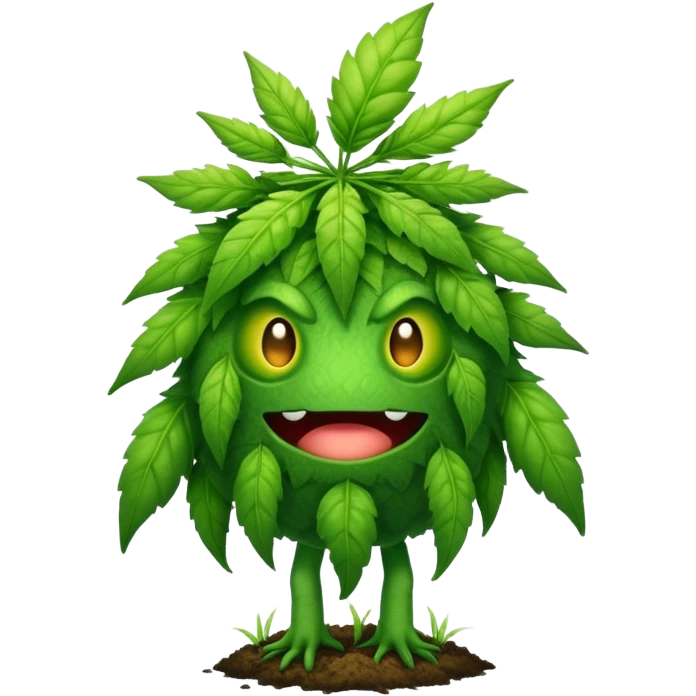 A weed jungle monster emoji