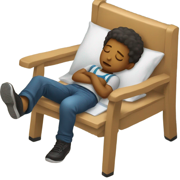Kid falling asleep in school emoji
