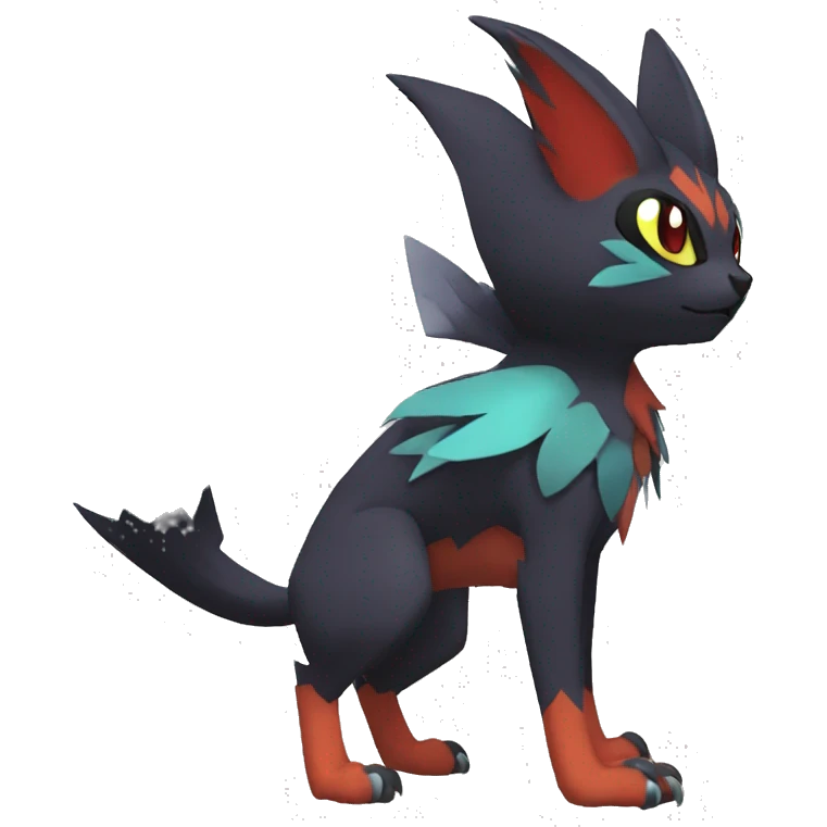 Noivern-Litten-Zorua-Fakemon-hybrid full body emoji