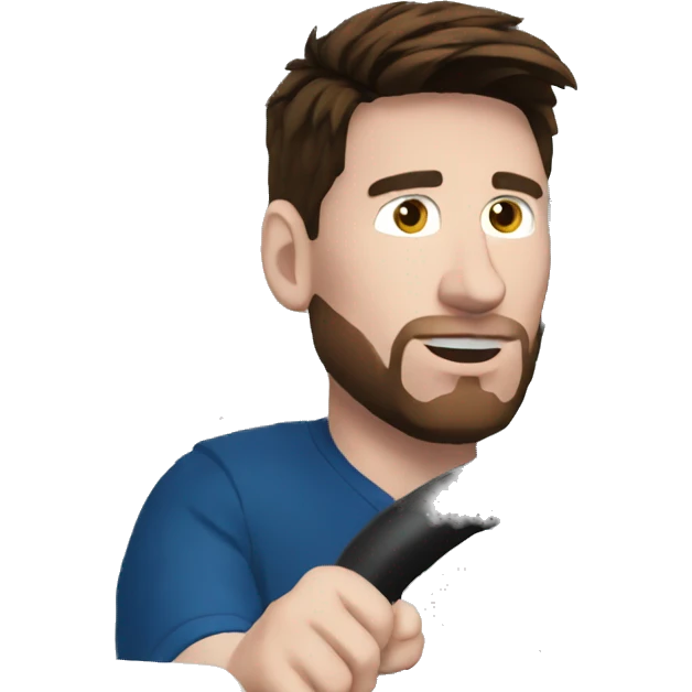 Messi driving emoji
