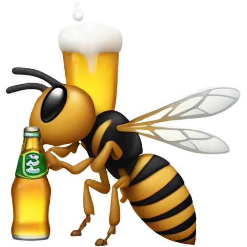 Hornet drinking beers emoji