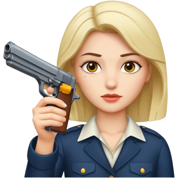 women up at gun point  emoji