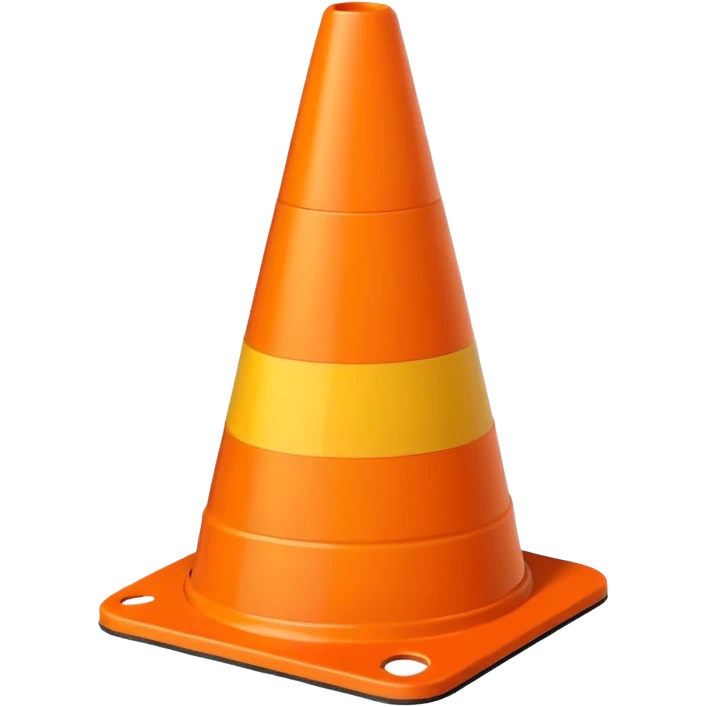 Orange construction cone emoji