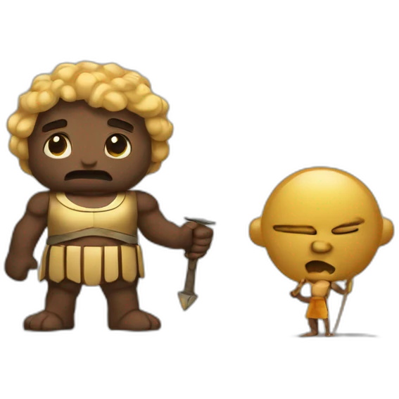 David and Goliath  emoji