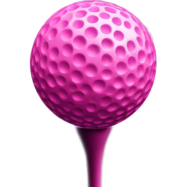 Pink golf ball  emoji