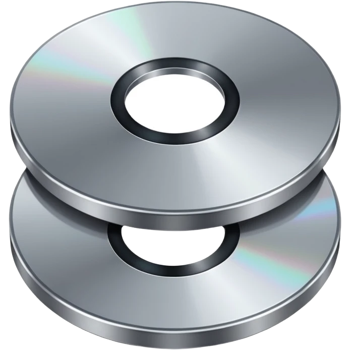 two metal computer disks emoji