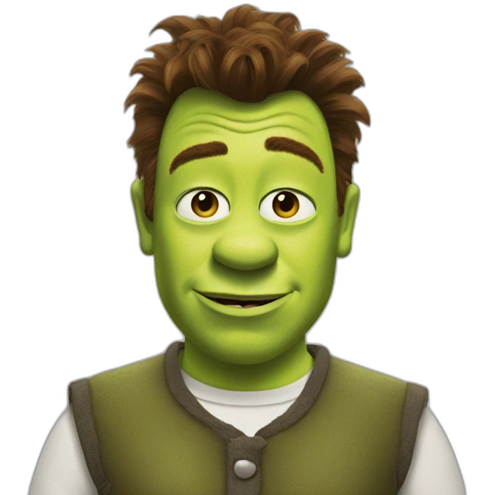 Shrek as rick astley emoji