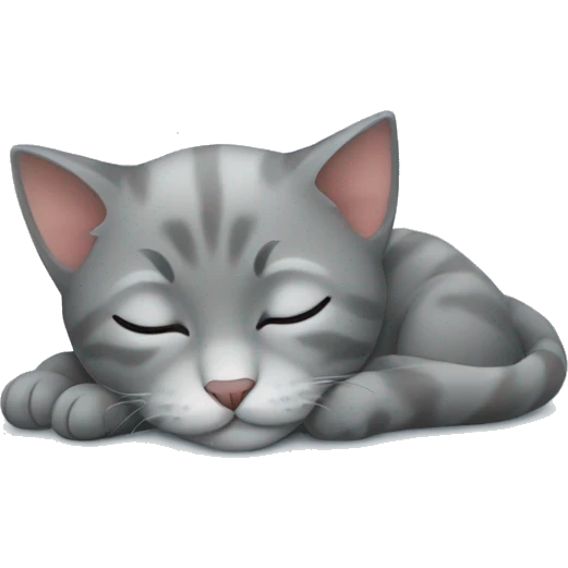 grey kitten sleeping  emoji