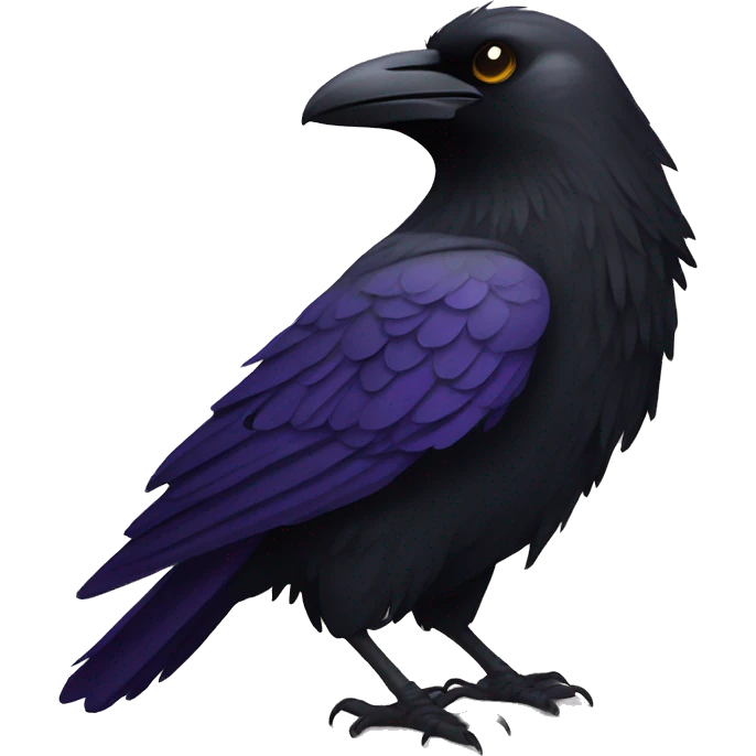 Raven with halo emoji