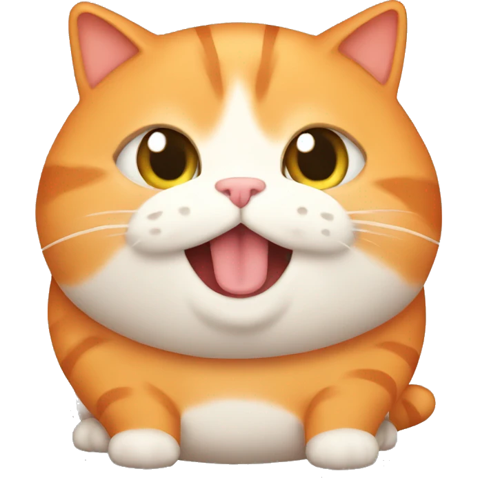 orange chubby cat with tuna  emoji
