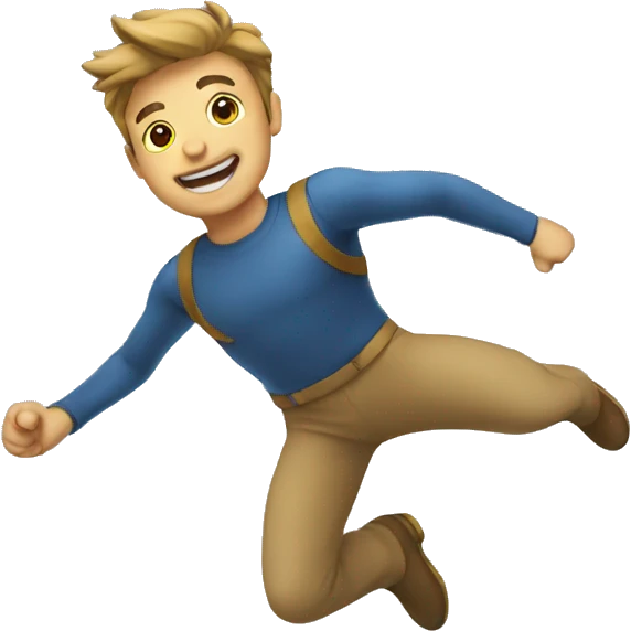 flying man emoji