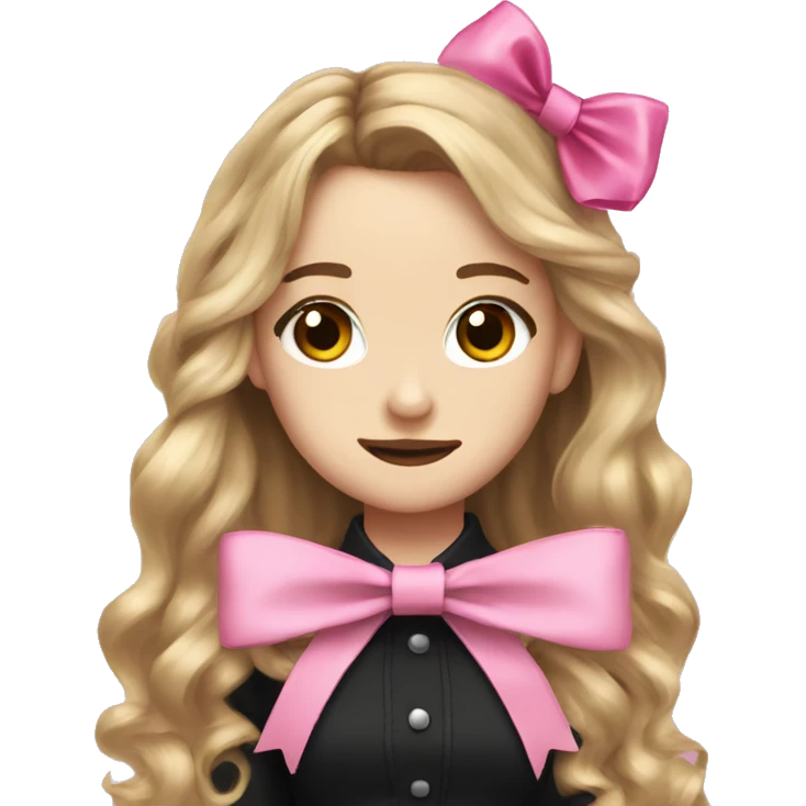 Sabrina carpenter with a pink bow emoji