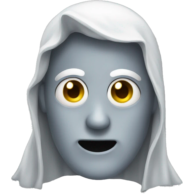Very grey ghost emoji