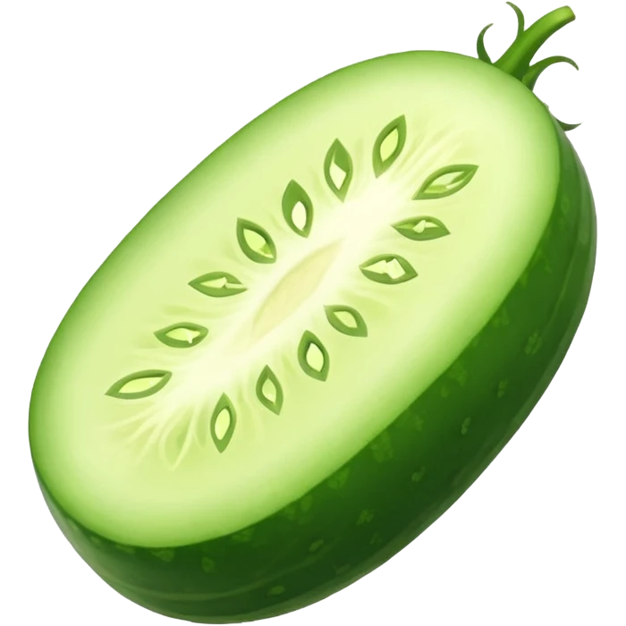 cucumber with small piece  emoji