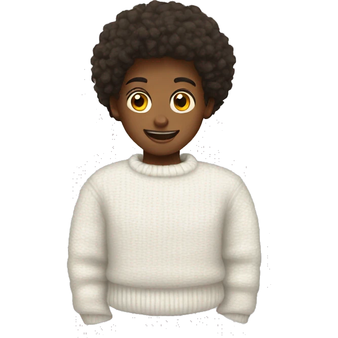 Cozy white sweater emoji