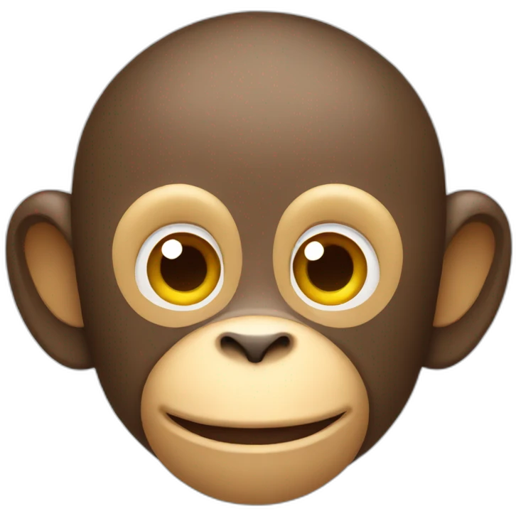flat monkey emoji