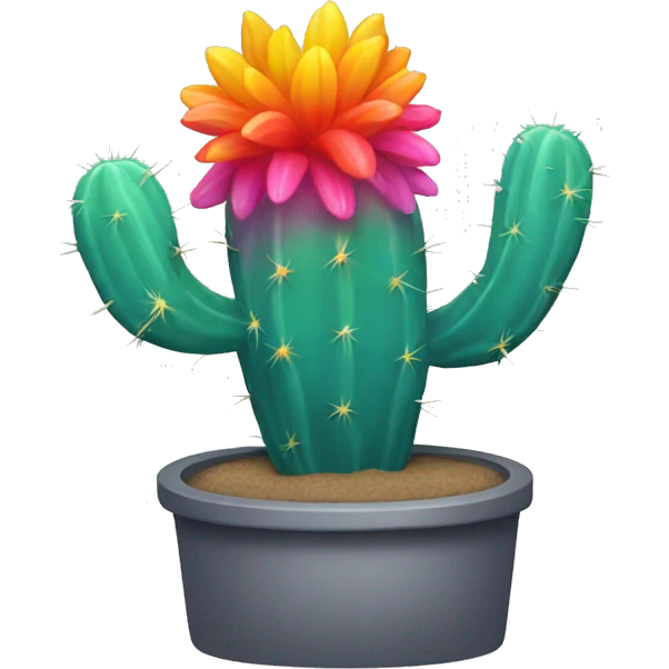 rainbow cactus emoji