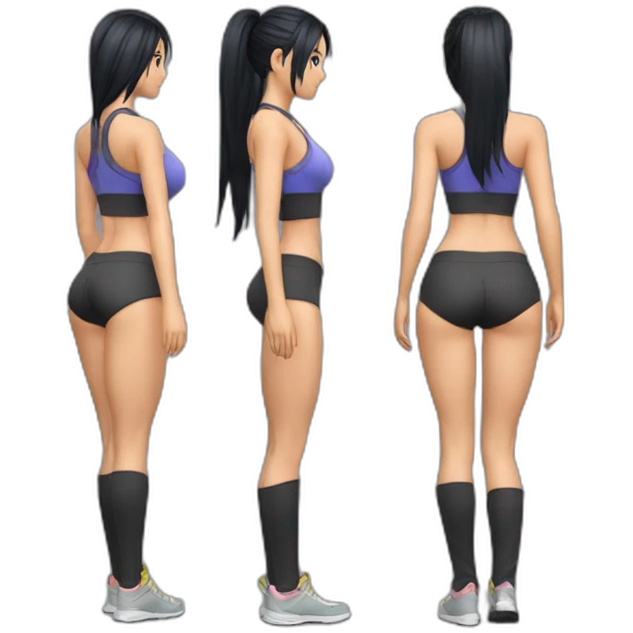 nico robin full body pawg gym v pants large back shot focus emoji