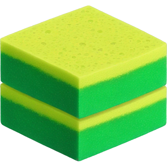 green flat square dish sponge emoji