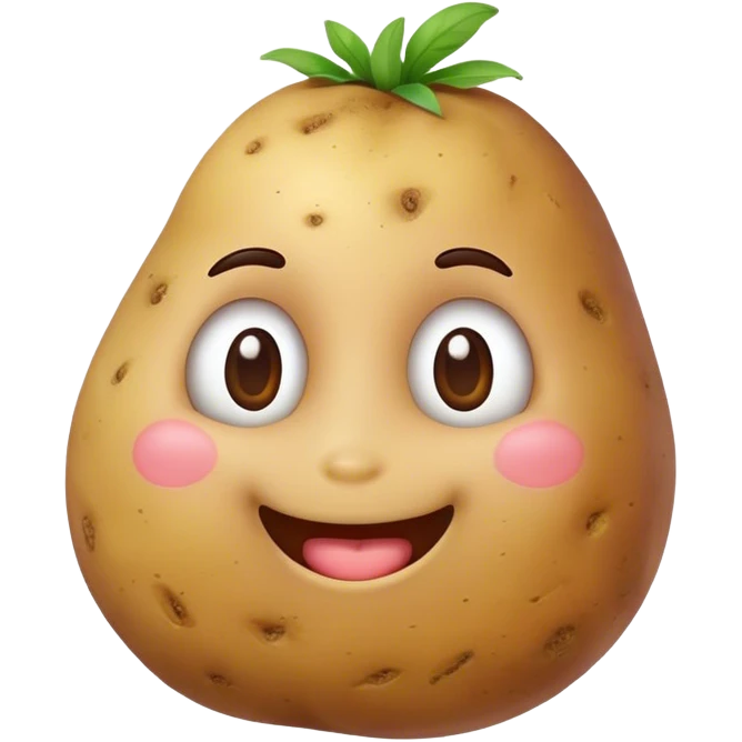 Happy potato emoji