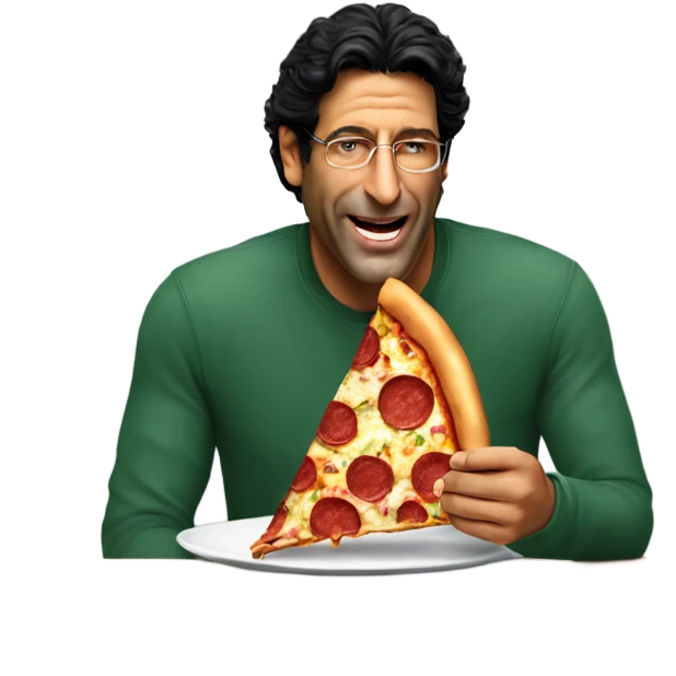 Wasim Akram eating pizza emoji