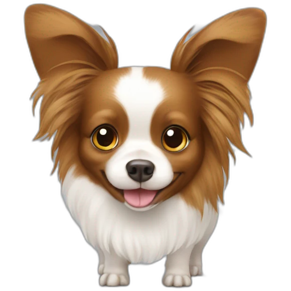 Papillon sur un cochon emoji