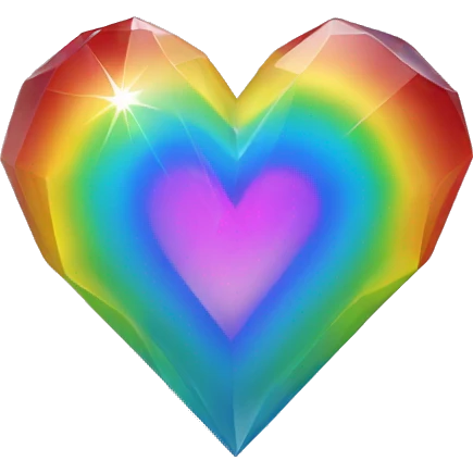 rainbow crystal heart emoji