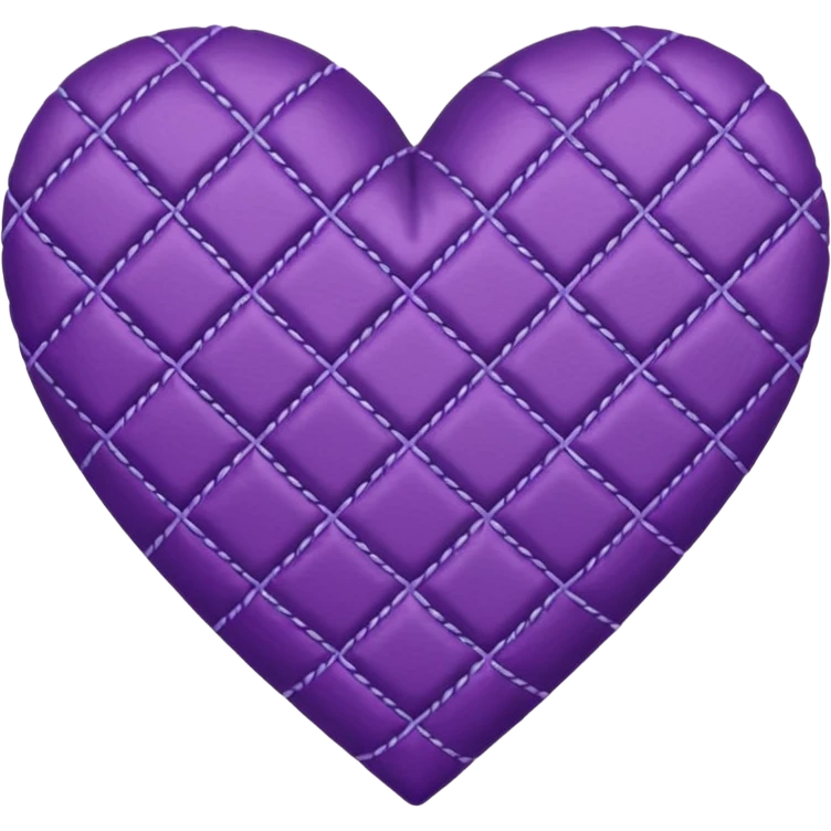 purple heart with a stitched border emoji