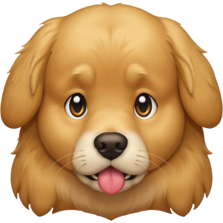 golden retriever with a very sad expression emoji
