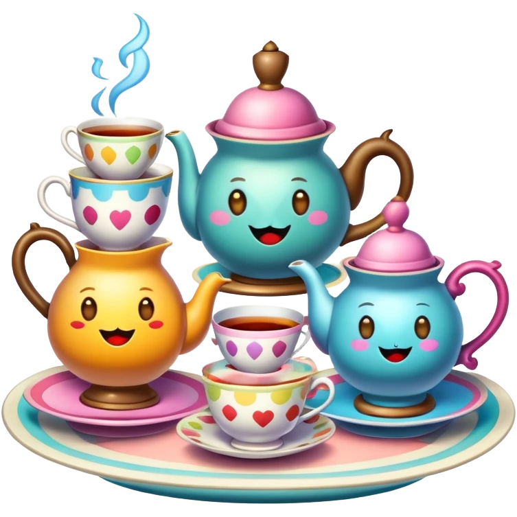 Mad tea party in wonderland emoji