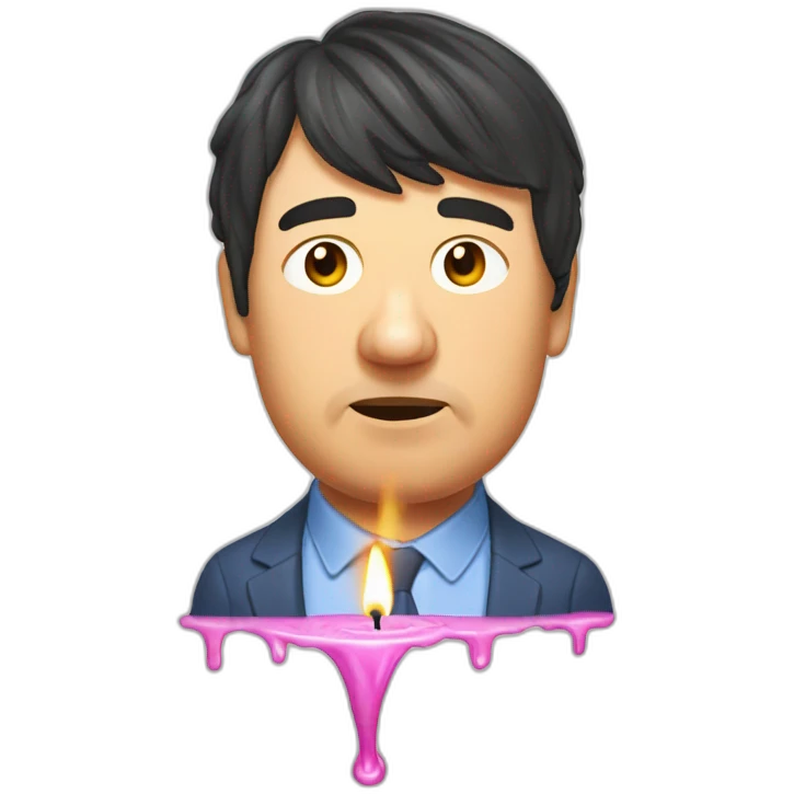 Graham Linehan candle melting emoji