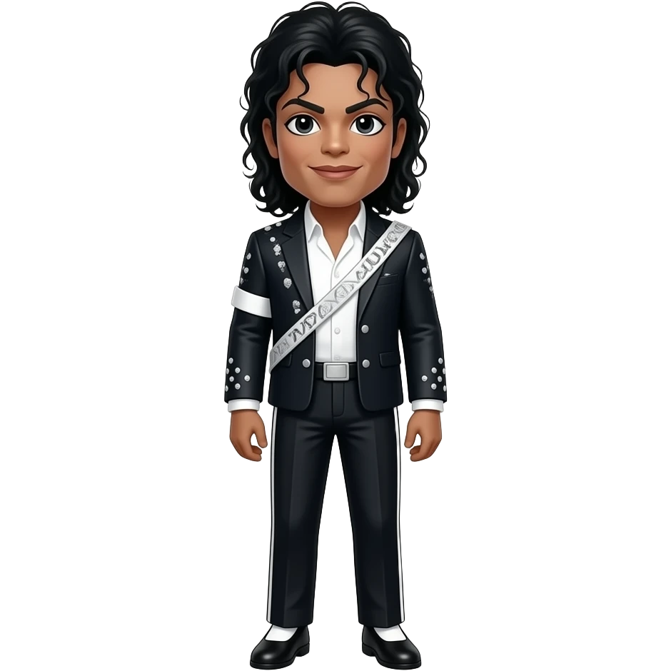 Michael Jackson.full body photo.head a bit smaller.smaller emoji