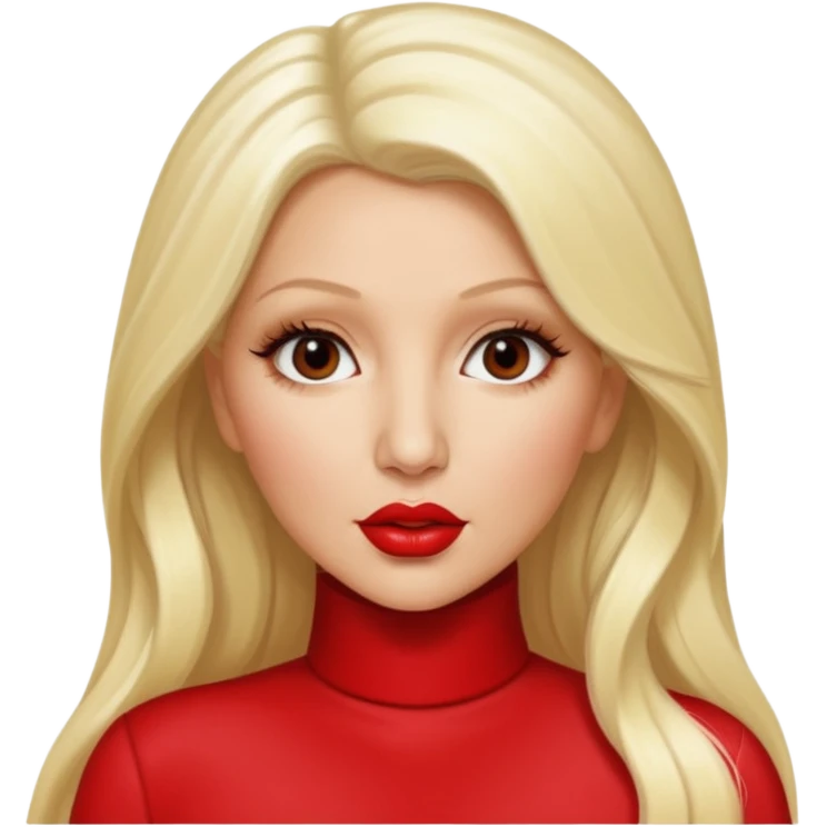 Christina Aguilera with long blonde hair emoji