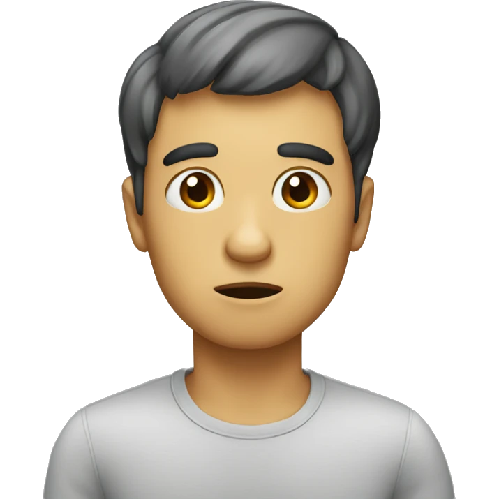 Person with big eyes and nervous look emoji