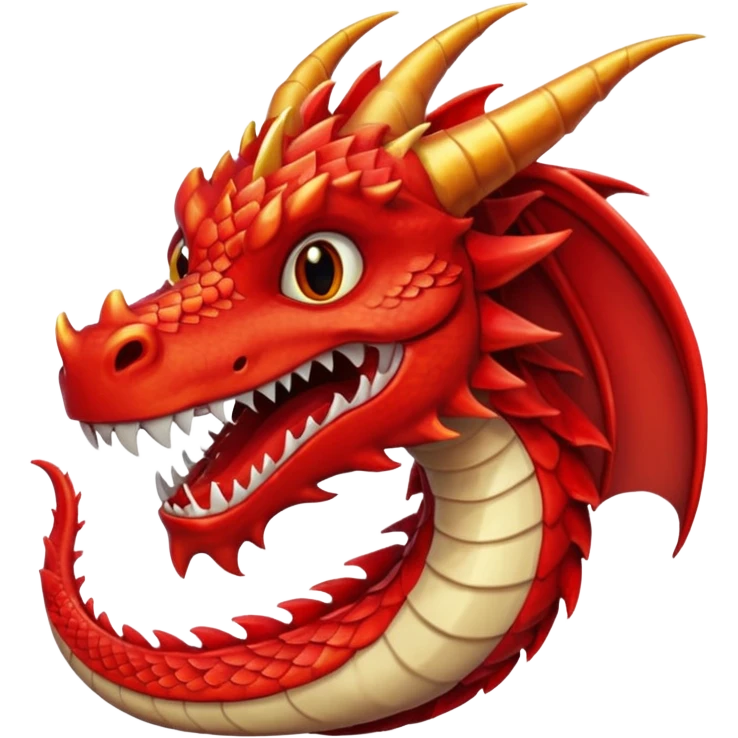 Red dragon smile emoji