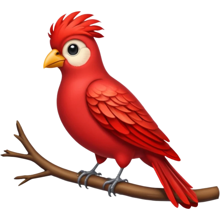 red feathered bird emoji